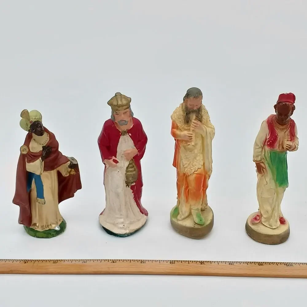 Vintage Nativity Lot of 22: Hand painted, Ceramic, Chalkware, Italy, Japan